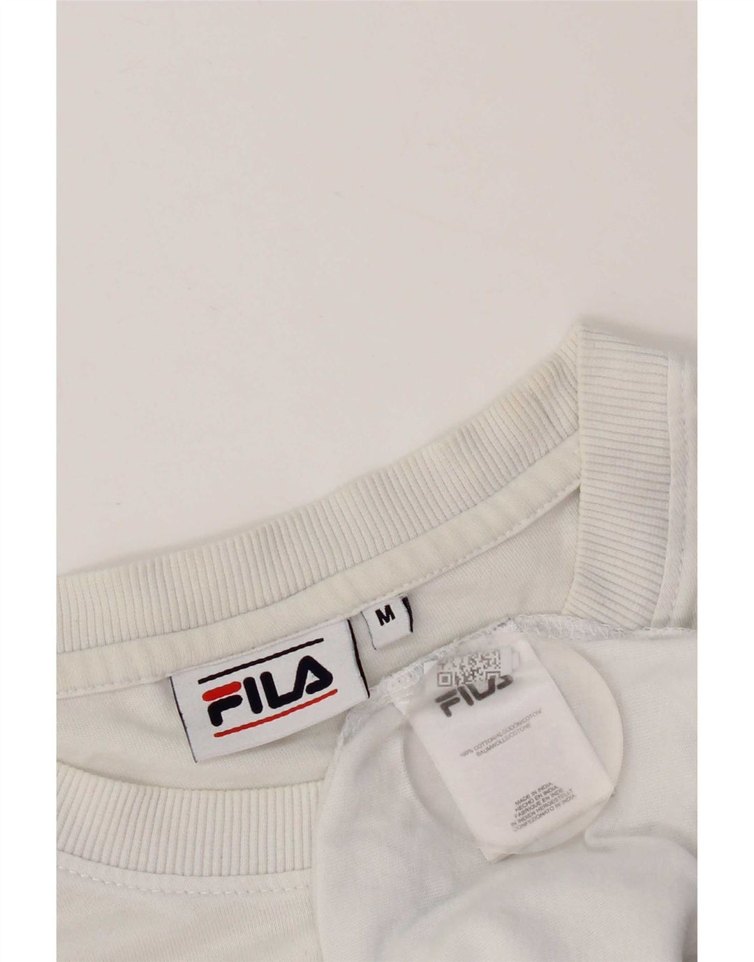 Tricou cu grafic Fila pentru bărbați Top Medium Alb Bumbac