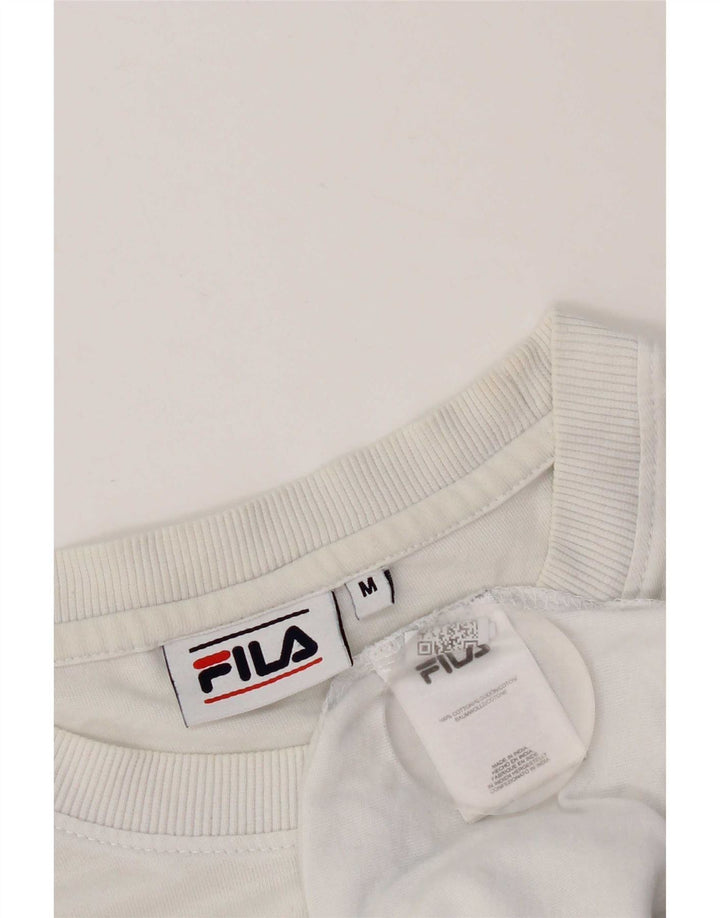 Tricou cu grafic Fila pentru bărbați Top Medium Alb Bumbac
