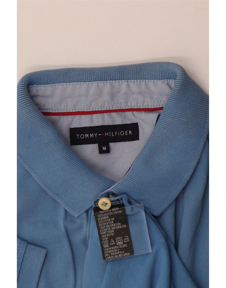 Tricou polo TOMMY HILFIGER pentru bărbați, bumbac albastru mediu