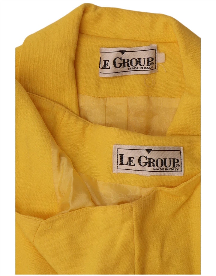 Set fuste 2 piese, 6 nasturi, femei Le Group UK 12 Medium W28 Lână galbenă