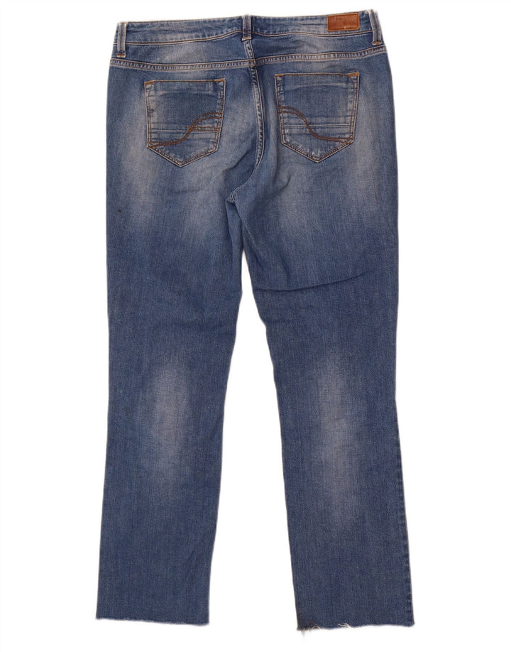 Fat Face Blugi Distressed drepte pentru femei W30 L28 Bumbac albastru