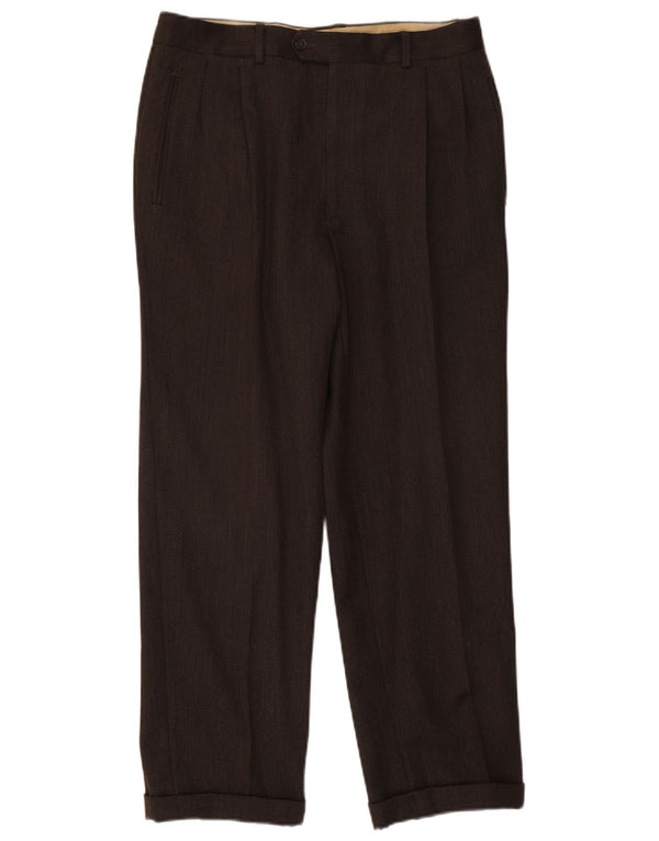 Pantaloni de costum vintage pentru bărbați L32 L28 maro