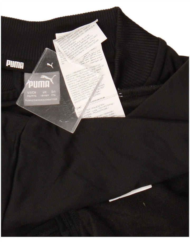 Jachetă de trening Puma pentru fete 15-16 ani, negru, poliester color bloc