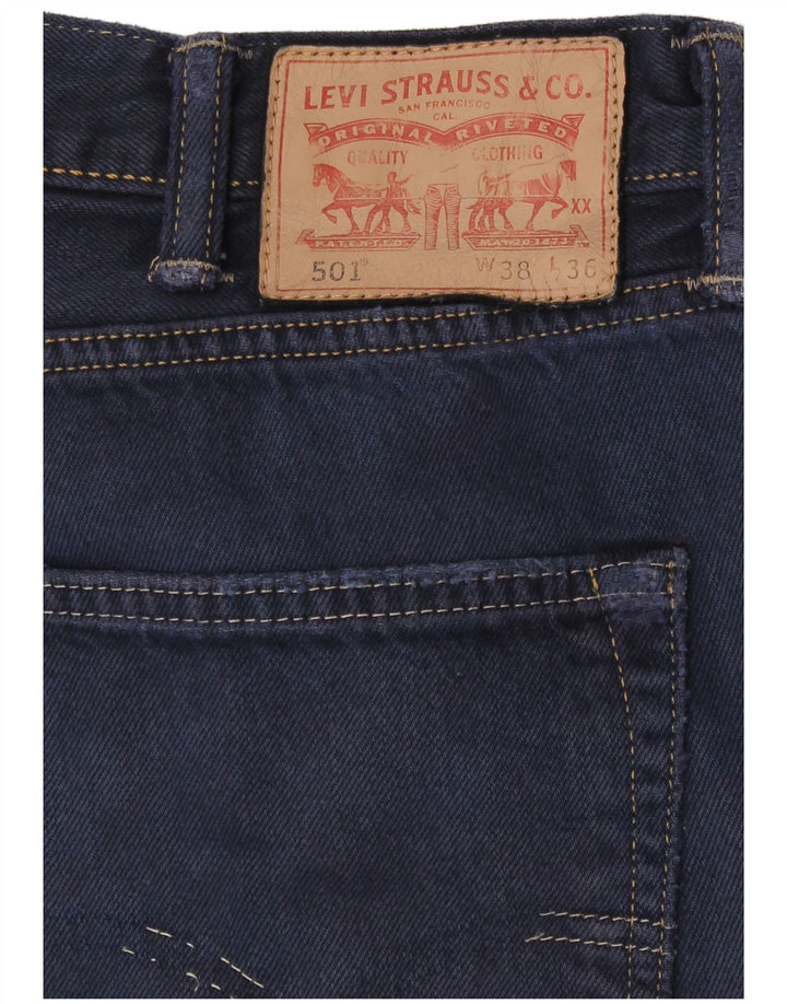 Blugi drepti pentru bărbați Levi's 501 W38 L27 bleumarin