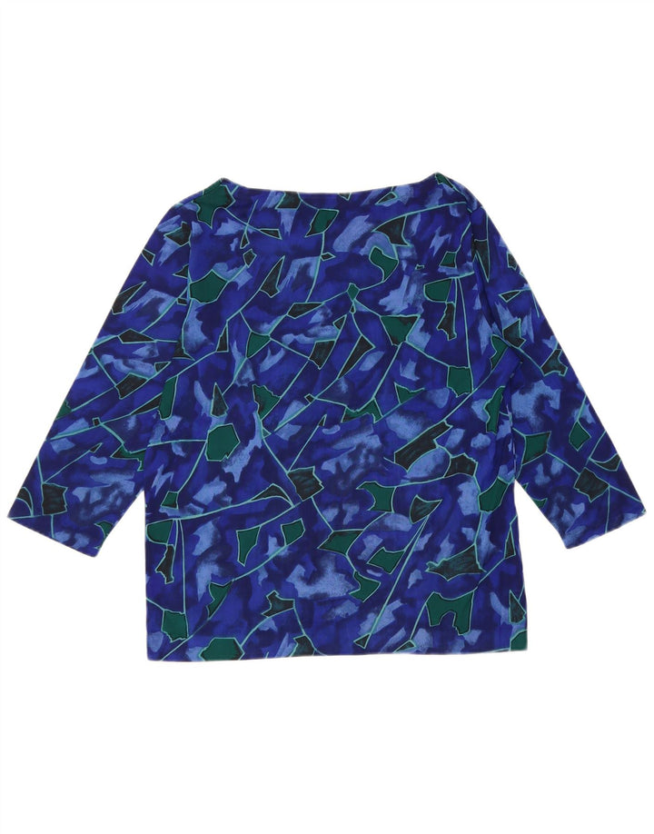 Top mânecă 3/4 pentru femei Valstar cu model abstract, UK 18 XL, albastru