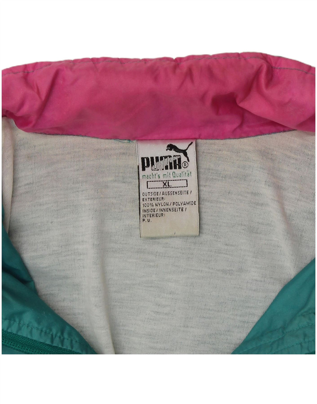 Jachetă de ploaie cu glugă PUMA pentru bărbați UK 42 XL, albastru, nailon color bloc