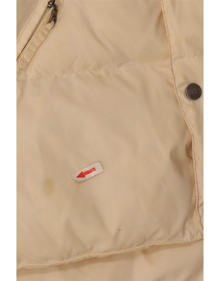 Napapijri Gilet grafic căptușit pentru bărbați UK 38 Medium Off White Poliamidă