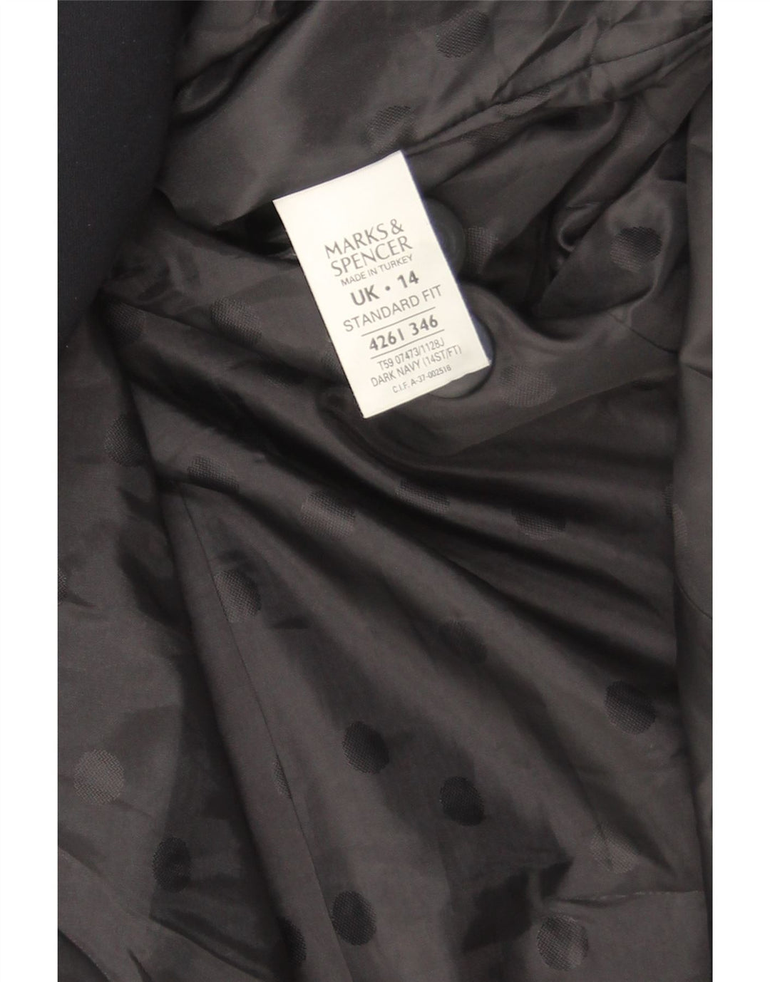 Jachetă pentru femei Marks & Spencer cu 1 nasture, mare, bleumarin, UK 14