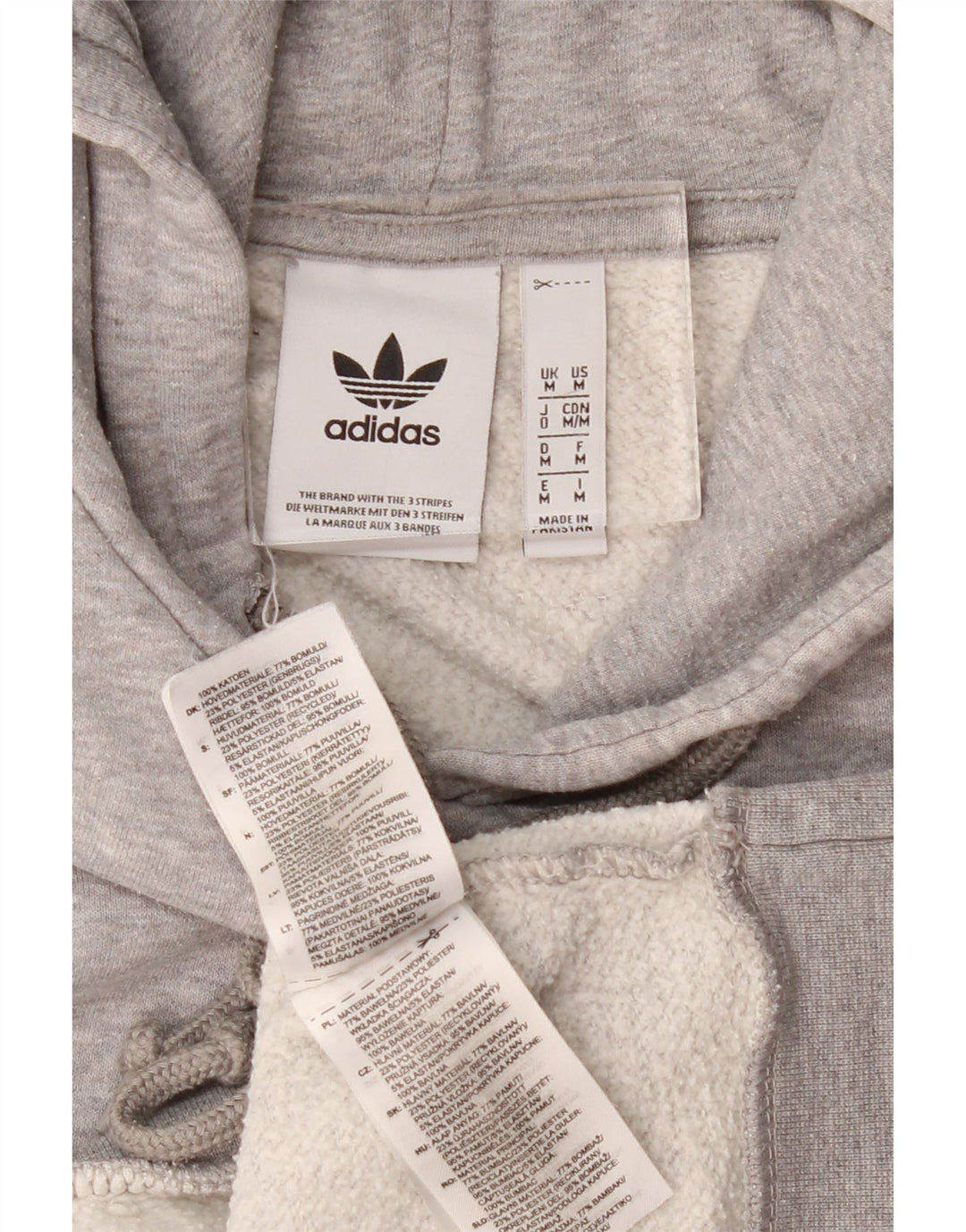 Pulover Adidas pentru bărbați, bumbac cu pete, gri mediu