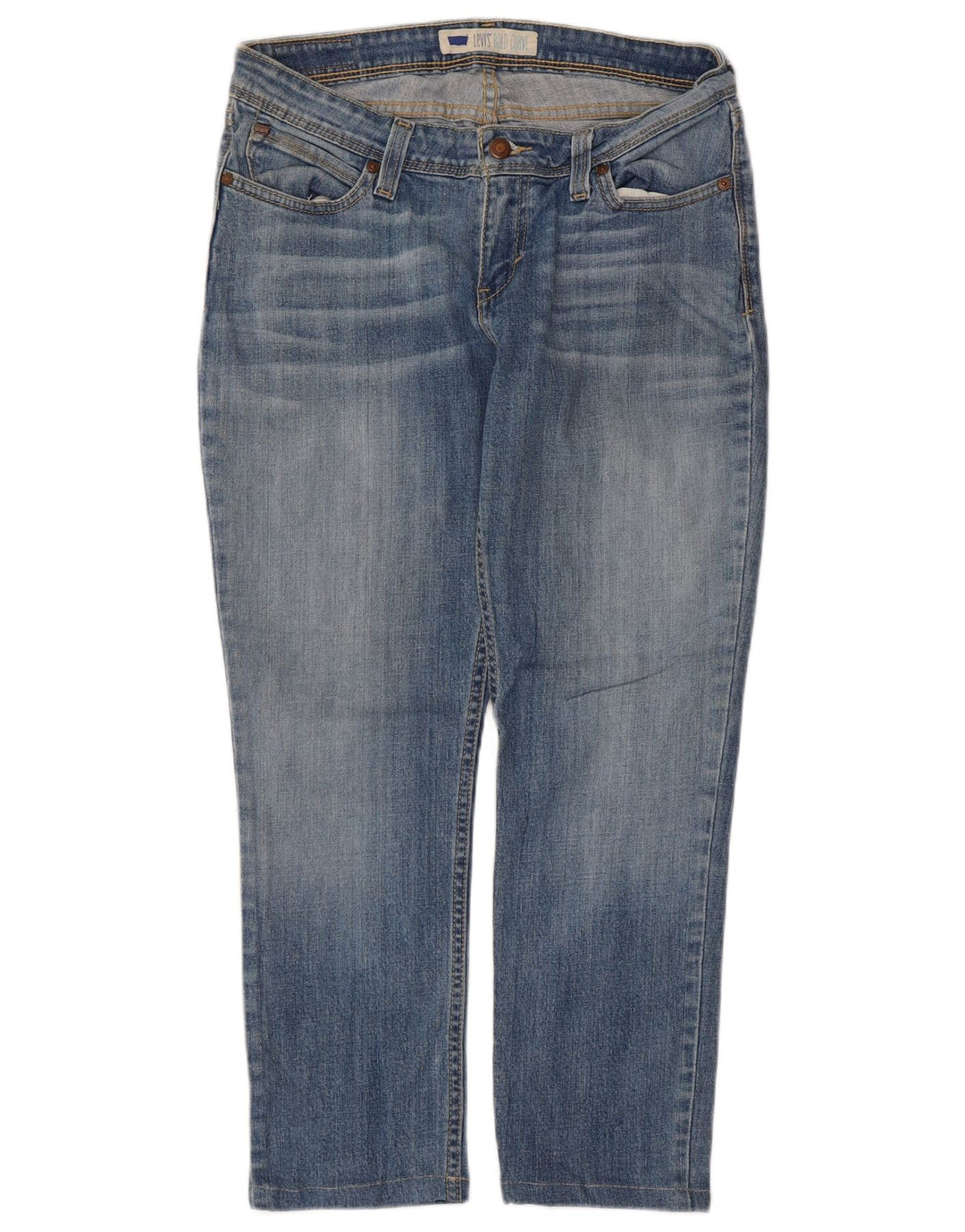 Blugi tăiați pentru femei Levi's Bold Curve W32 L24 Bumbac albastru