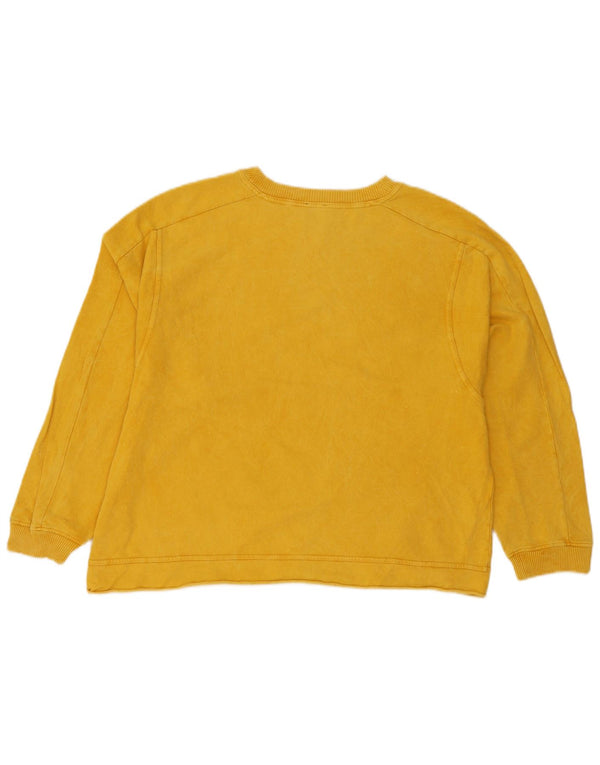 Pulover supradimensionat pentru femei Zara UK 10 Bumbac galben mic