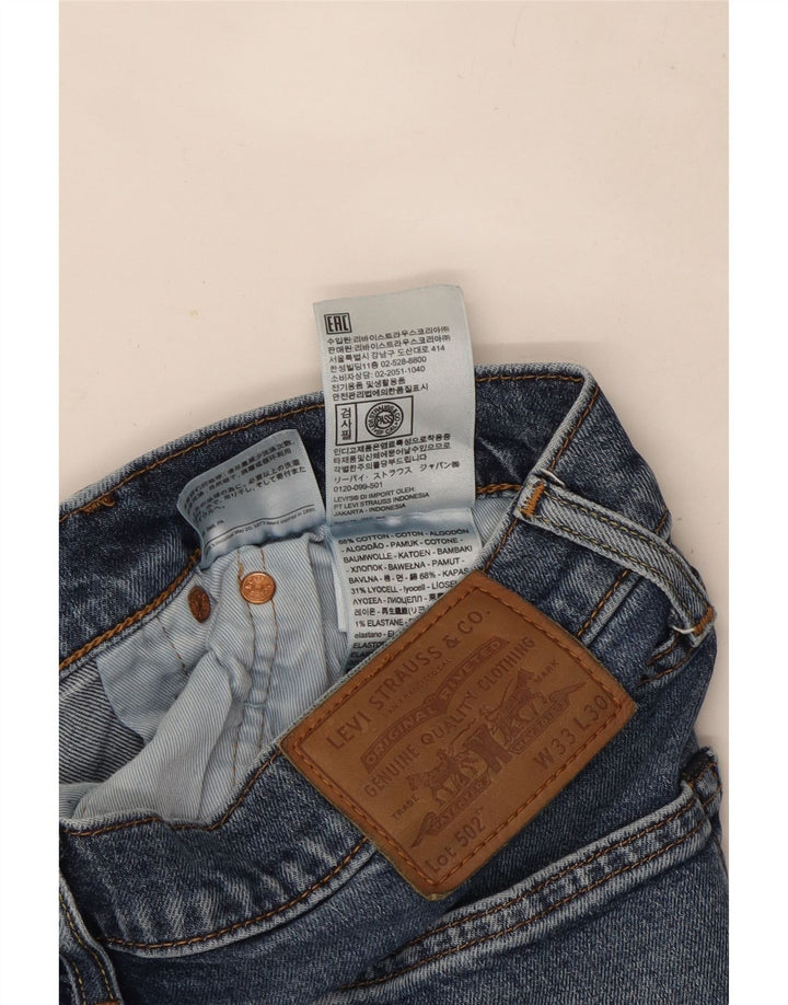 Blugi conici pentru bărbați Levi's 502 W33 L30 Bumbac albastru