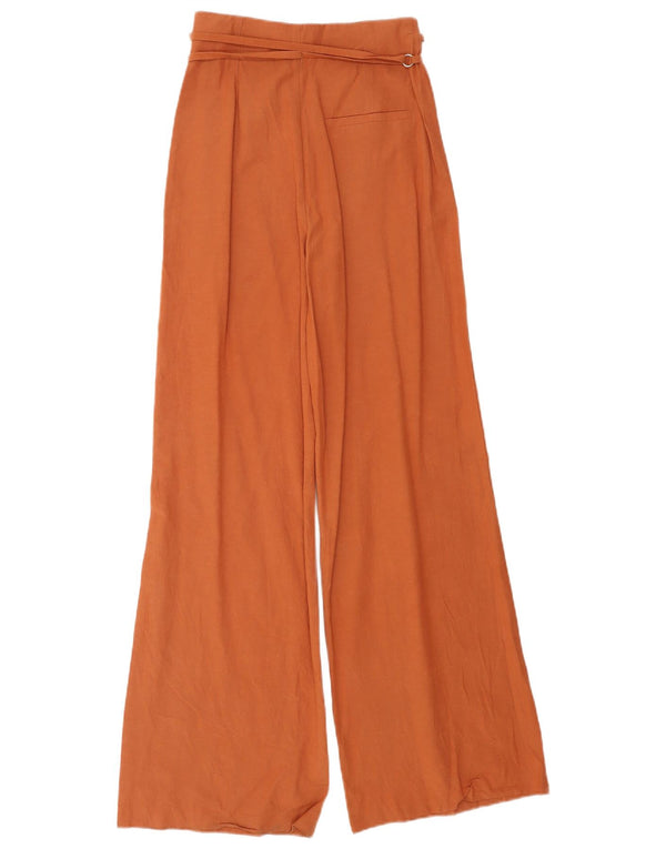 Pantaloni casual pentru femei cu talie înaltă Zara XS L24 L32 Portocaliu