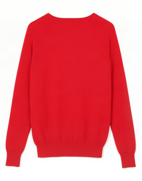 Pulover cardigan pentru femei Zara UK 14 mare bumbac roșu