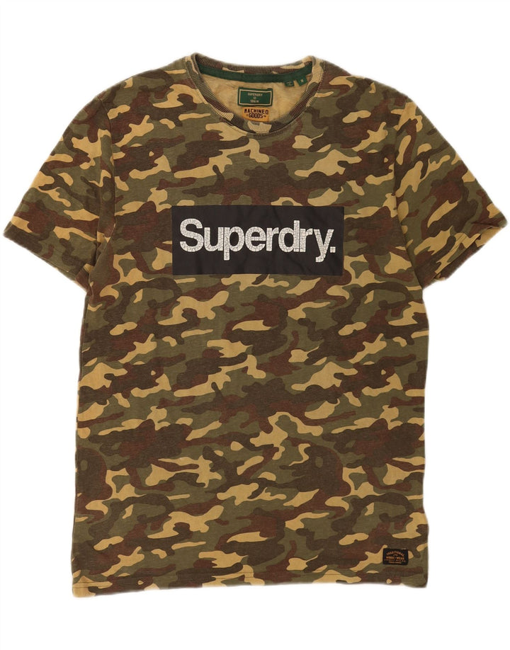 Tricou grafic pentru bărbați Superdry Top din bumbac camuflaj verde mediu