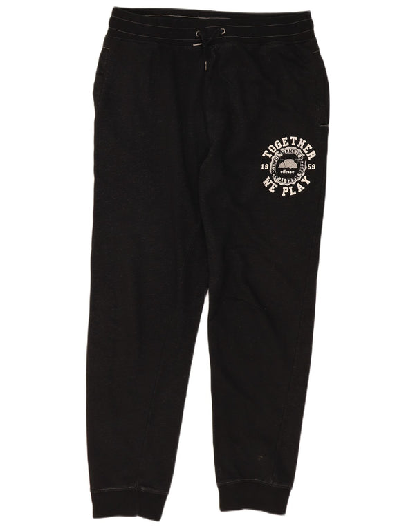 Pantaloni de trening grafic pentru femei Ellesse Pantaloni de jogging UK 20 2XL Bumbac negru