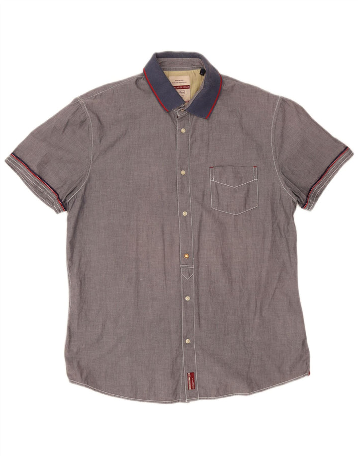 Cămașă cu mânecă scurtă pentru bărbați Trussardi XL gri