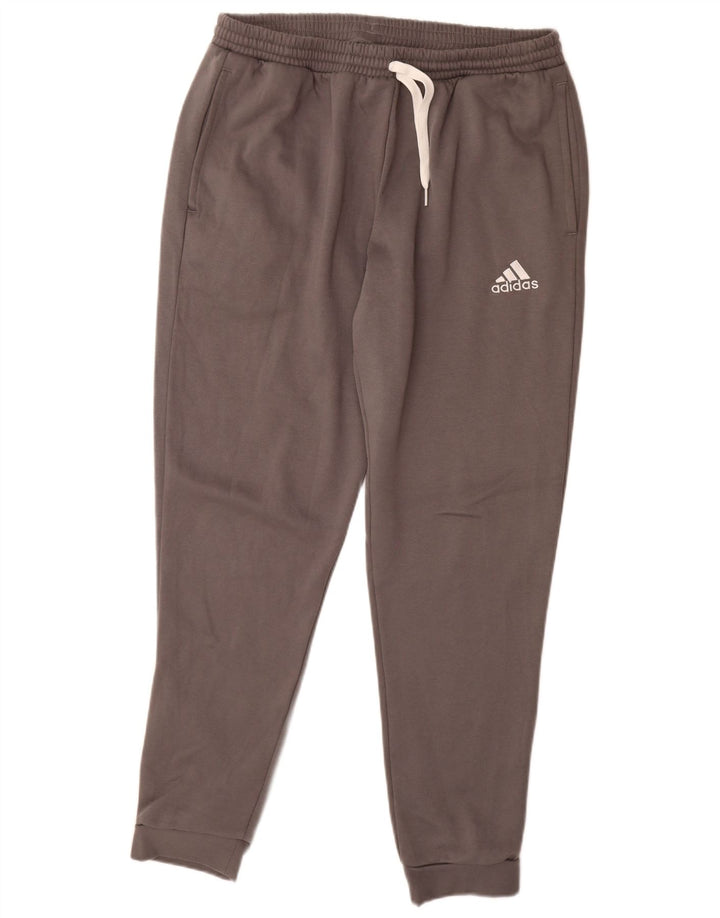 Pantaloni de trening ADIDAS pentru bărbați Joggeri mari, gri bumbac