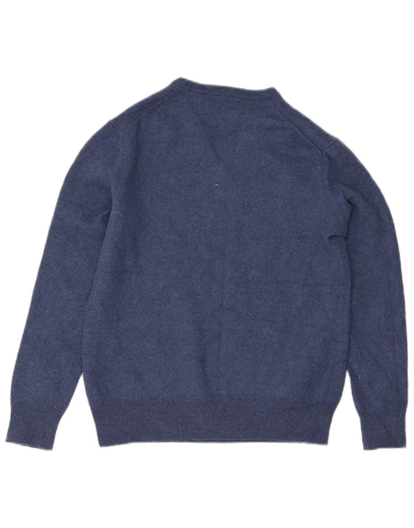 Pulover pentru femei Polo Ralph Lauren cu decolteu în V UK 10 Mic Lână bleumarin