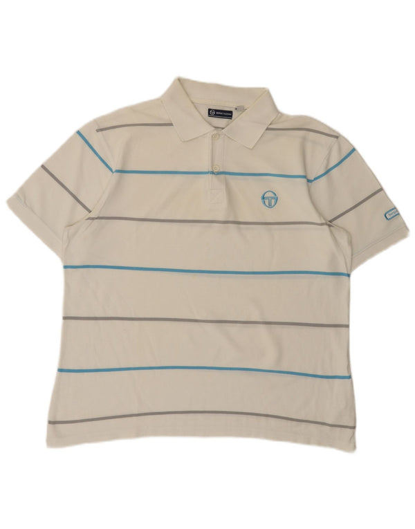 Tricou polo Sergio Tacchini pentru bărbați, bumbac cu dungi albe