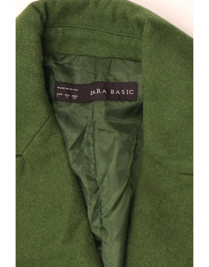 Palton dublu pentru femei Zara UK 10 Mic Verde