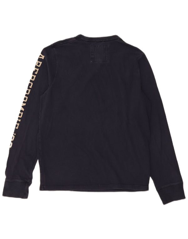 Abercrombie & Fitch pentru bărbați Muscle Graphic Top cu mânecă lungă XL bleumarin bumbac