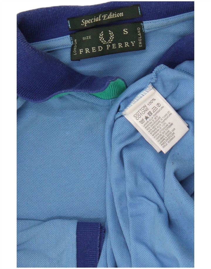 Cămașă polo Fred Perry pentru bărbați din bumbac albastru mic