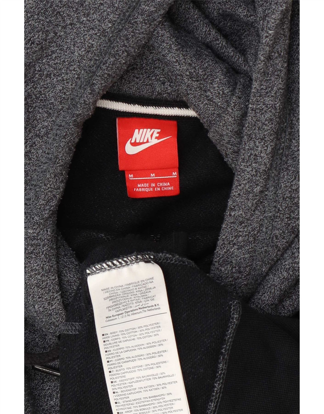 Pulover Nike pentru bărbați, cu fermoar, bumbac pete albastru mediu