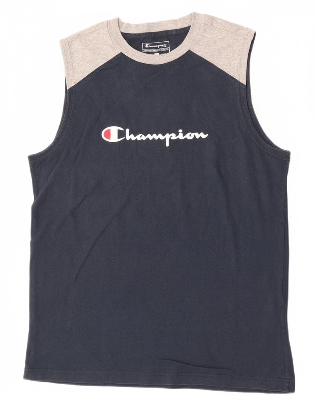 Vestă grafică pentru bărbați Champion, mare, din bumbac color-block, albastru bleumarin