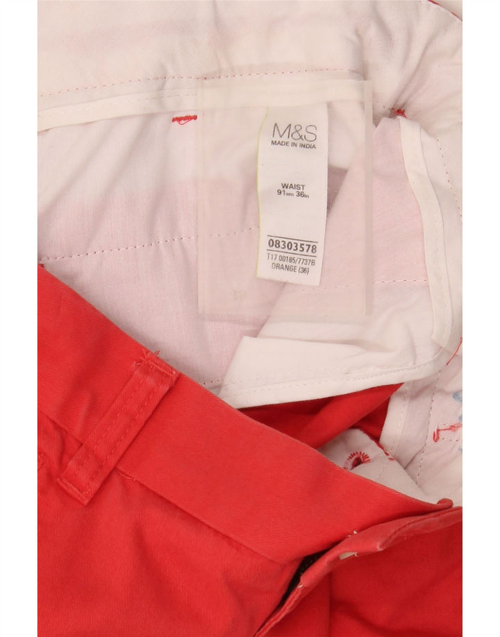 Pantaloni scurți chino pentru bărbați Marks & Spencer W36 mare bumbac portocaliu