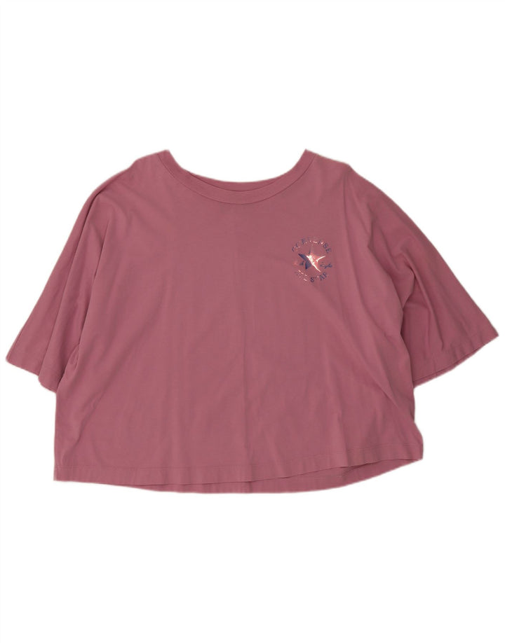 Tricou supradimensionat Converse pentru femei Top UK 10 Small Pink Bumbac