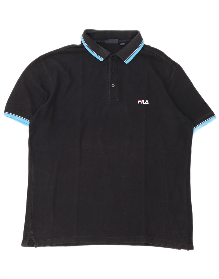 Tricou Polo Fila Bărbați IT 52 Mare Bumbac Negru