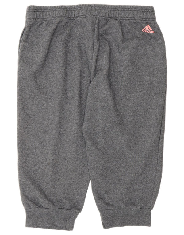 Pantaloni de trening Adidas pentru femei Graphic Capri Pantaloni de jogging UK 16/18 Large Gri