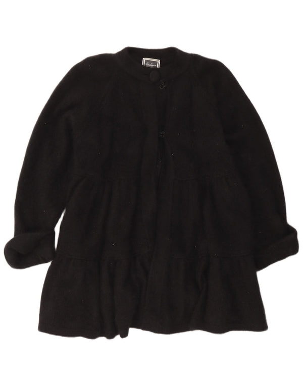 Luisa Spagnoli Pulover cardigan cu paragate pentru femei UK 16 Large Black
