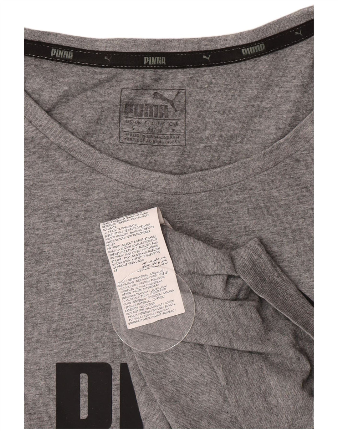 Tricou grafic Puma pentru bărbați Top mic, gri, bumbac
