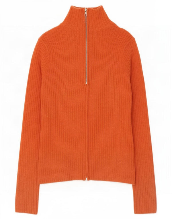 Pulover cardigan pentru femei Zara UK 16, mare portocaliu, raion