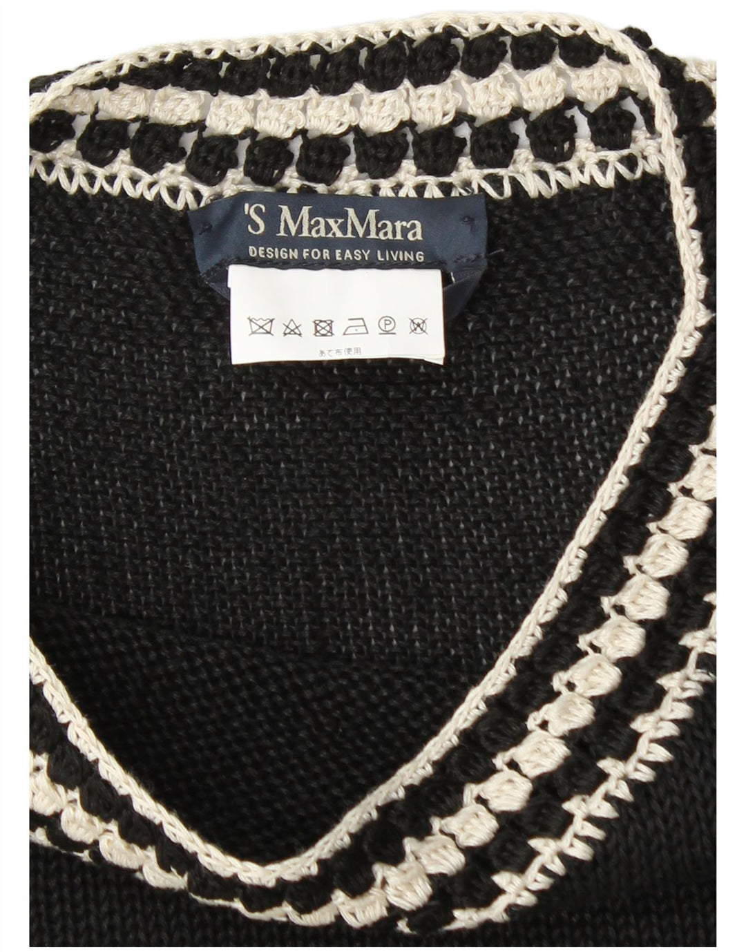 MAX MARA Pulover de damă cu decolteu cu barcă și pulover UK 10 Mic Negru