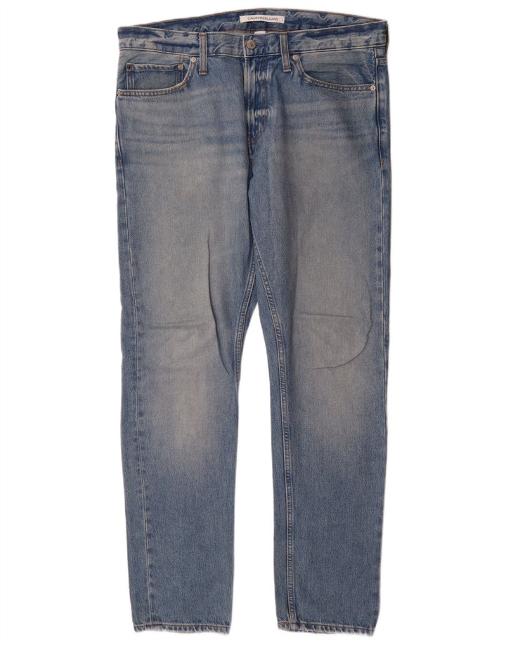 Blugi slim pentru bărbați Calvin Klein W34 L32 Bumbac albastru