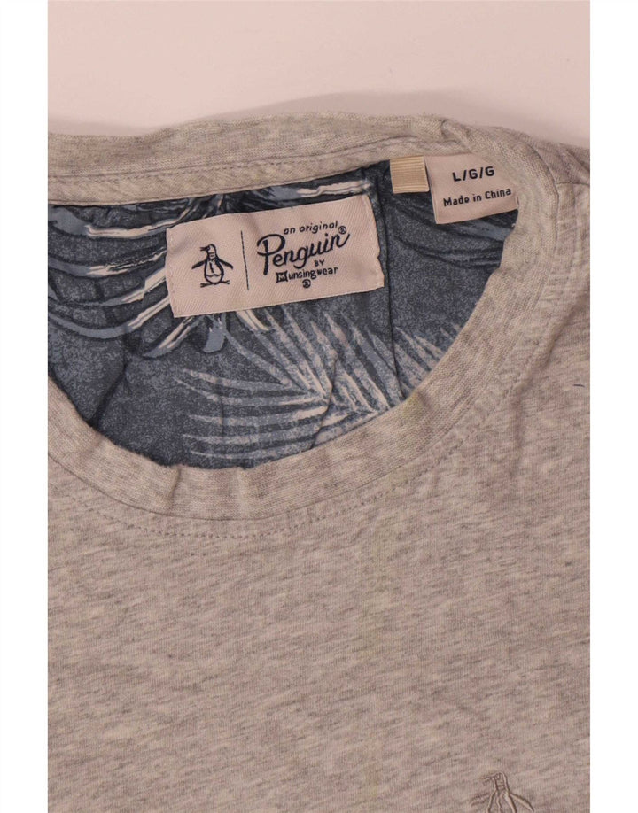 Tricou pentru bărbați Penguin Top mare bumbac gri
