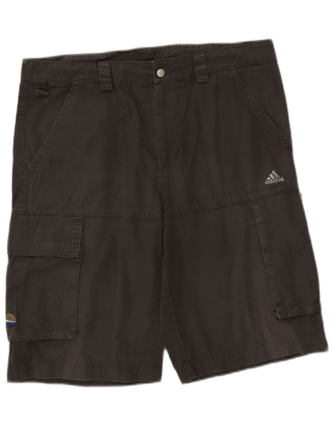 Pantaloni scurți cargo adidas pentru bărbați, medii W34, bumbac gri