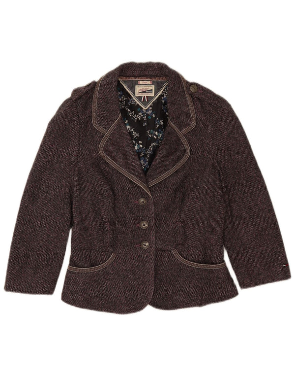 Jachetă militară Tommy Hilfiger pentru femei, cu mâneci 3/4, UK 10, violet mic