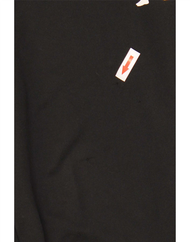 Pantaloni de trening cu grafică pentru bărbați Kappa, poliester mediu negru