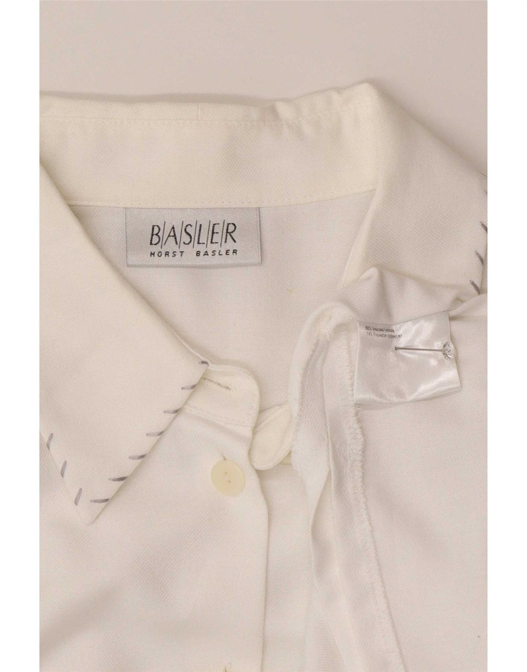 Bluză cămașă pentru femei Basler EU 44 XL Viscoză albă