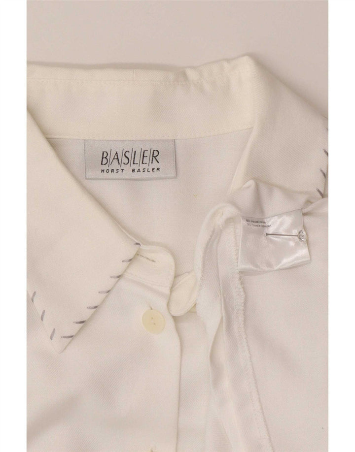 Bluză cămașă pentru femei Basler EU 44 XL Viscoză albă