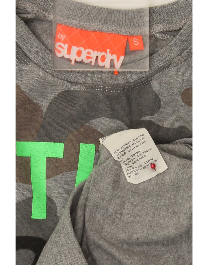 Pulover pentru bărbați Superdry Graphic Regular Fit, Camuflaj, Gri mic