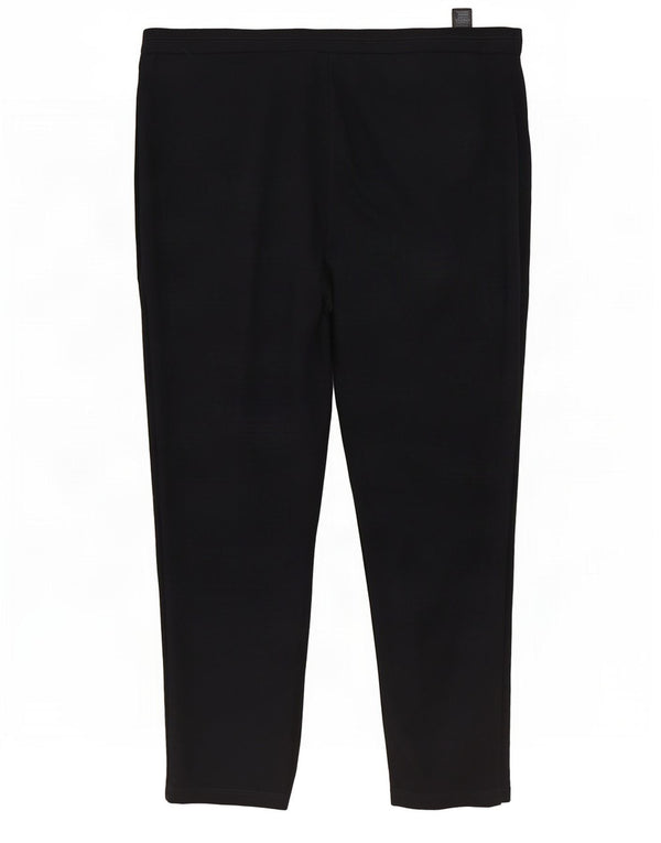Marks & Spencer Pantaloni casual subțiri pentru femei UK 20 2XL W40 L27 Negru viscoză