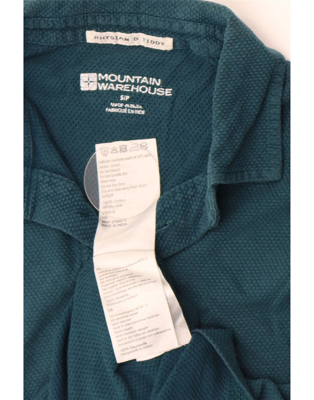 Tricou polo pentru bărbați Mountain Warehouse, bumbac verde mic