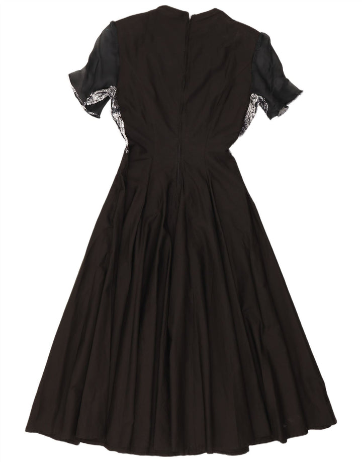 Rochie Maxi pentru femei STEFANEL UK 12 Medium Black Bumbac