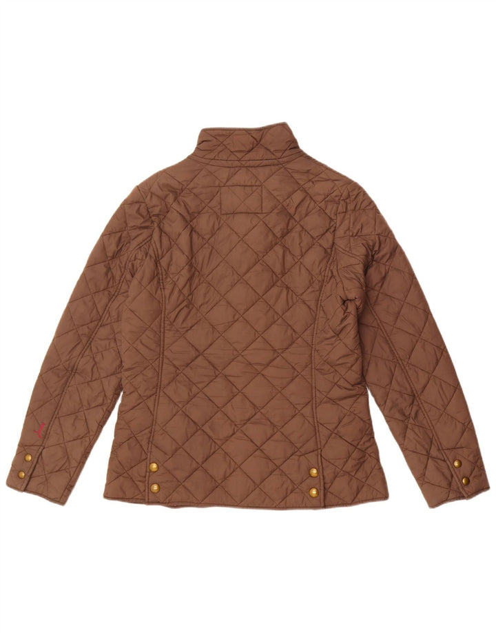 Jachetă matlasată Joules pentru femei UK 12, bumbac gri mediu