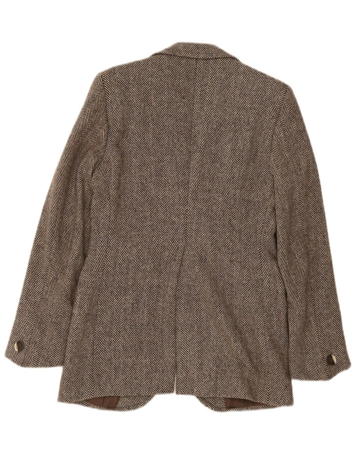 Jachetă vintage pentru bărbați cu 2 nasturi IT 46 Small Brown Herringbone